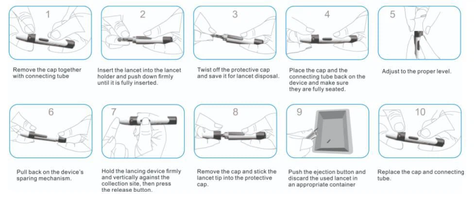Safety Sugar Lancing Device Blood